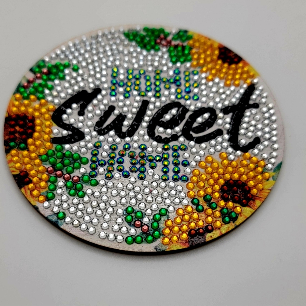 HOST PICK! Home Sweet Home Sunflower Coaster 🌻 Home Decor Gift Personal - Picture 2 of 5